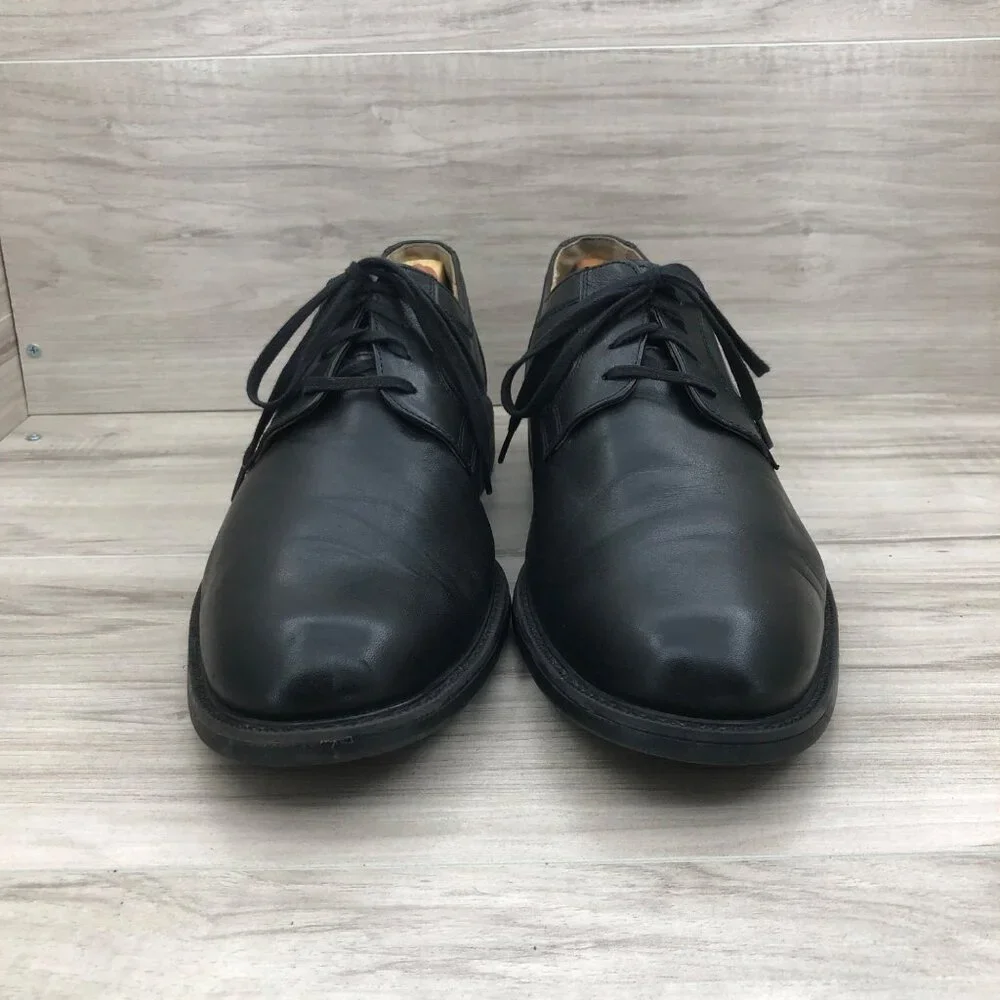 Johnston & Murphy Derby Oxfords Mens 11M Black Leather Lace Up Dress Shoes